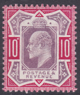 sg256 10d  m43(5) Dull purple + scarlet (c) De La Rue UNMOUNTED MINT