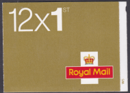 MF3B 12 x 1st class stamps barcode booklet - Self Adhesive MINT/MNH  Cyl W5