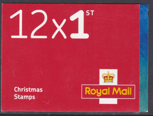 LX56 2017 Christmas Barcode Booklet 12 x 1st Class - Cylinder W1W1W1W1