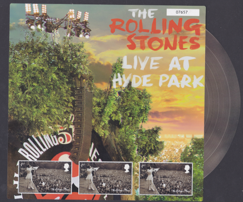 Rolling stones hyde park fan sheet UNMOUNTED MINT
