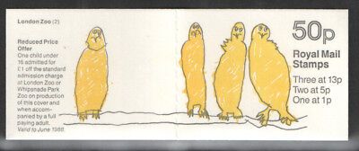 FB48 1988 London Zoo series #2 booklet Complete Cyl B1B43B32