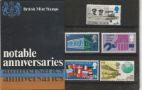 1969 Notable Anniversaries presentation pack Unmounted Mint Sealed