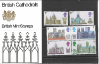 1969  Cathedrals presentation pack in packaging unmounted mint