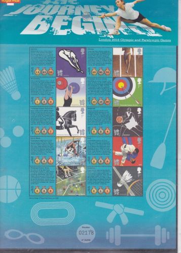 CS-07 2012 Olympic and paralympic Smiler Sheet no. 2178 UNMOUNTED MINT