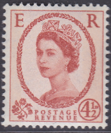 Sg S97 4½d Wilding Blue Phos Front + back on Cream paper typo UNMOUNTED MINT