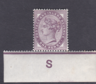 1d lilac control S imperf single With jubilee line UNMOUNTED MINT