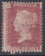 SG 43 1d Penny Red Lettered G-K plate 179 MOUNTED MINT