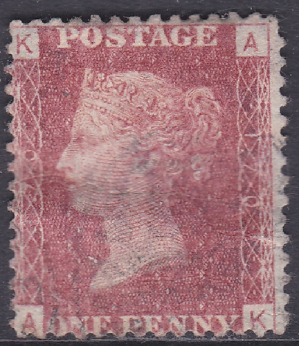 SG 43 1d Penny Red Lettered A-K plate 170 MOUNTED MINT