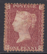 SG 43 1d Penny Red Lettered G-G plate 85 MOUNTED MINT