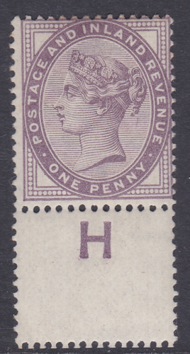 1d lilac control  H perf single UNMOUNTED MINT