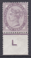 1d lilac control L perf single UNMOUNTED MINT