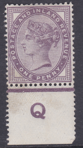 1d lilac control Q perf single MOUNTED MINT