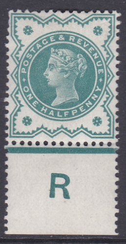 ½d Green Jubilee control R perf single MOUNTED MINT