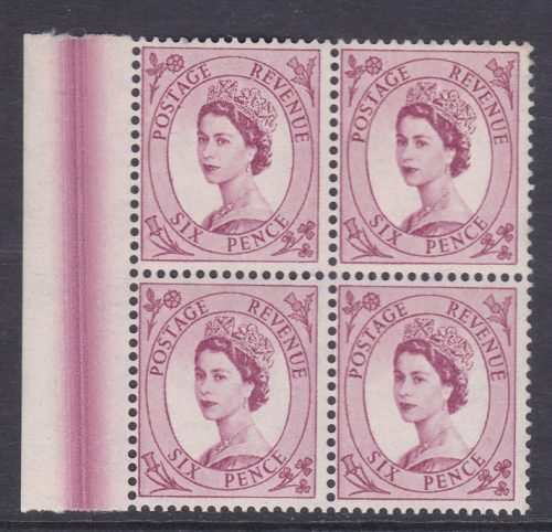 Sg 523 6d Wilding Tudor variety - Dr Blade Flaw in margin UNMOUNTED MINT MNH