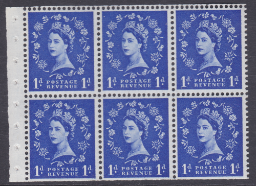 SB30ad m c cream 1d Wilding booklet pane Rose flaw UNMOUNTED MNT MNH