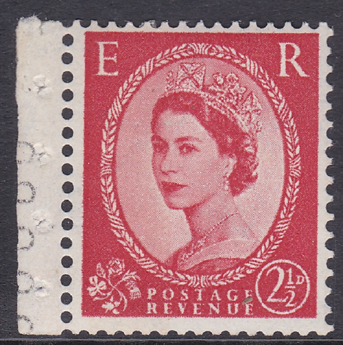S62 2½d Variety Unlisted 1x6mm band type II Cream paper(photo) UNMOUNTED MINT