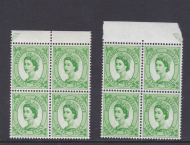 Sg 617a 7d Wilding Violet 9.5mm cyl block - Missing Phosphor UNMOUNTED MINT