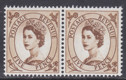 S103a 5d Wilding Spot by E of postage R4 8 Pair UNMOUNTED MINT