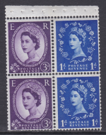 SB53c Wilding booklet pane Crowns right variety on R2 2 UNMOUNTED MNT