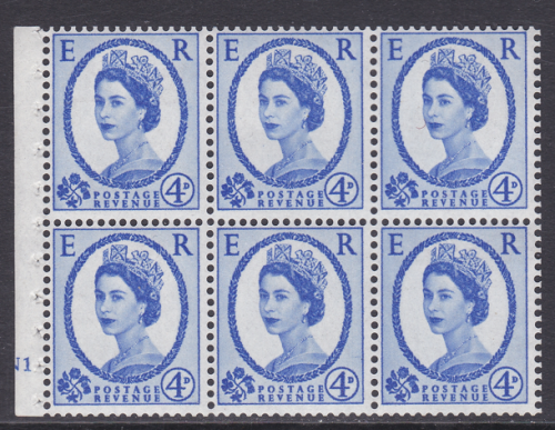 SB105f Wilding booklet pane Crowns Cyl N1 with variety on R1 2 UNMOUNTED MNT