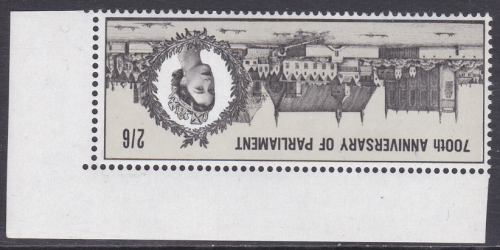 sg664wi 1965 2 6 700th anniv parliament Watermark inverted UNMOUNTED MINT [SN]