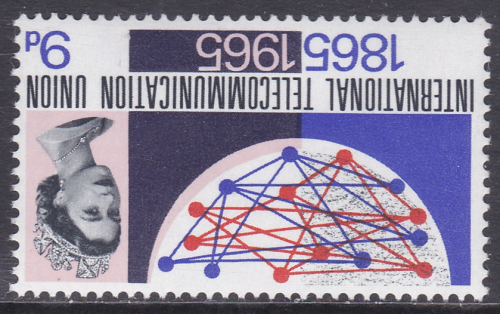 sg683wi 1965 9d ITU Watermark inverted UNMOUNTED MINT [SN]