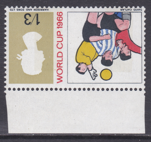 sg695wi 1966 1 3 World cup Watermark inverted UNMOUNTED MINT [SN]