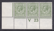 sg393a N30(1) 9d Olive Green Royal Cypher Control V23 perf UNMOUNTED MINT scarce