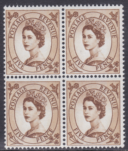 S102a 5d Multicrown White Wilding Spot by E of postage UNMOUNTED MINT