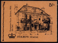 sg HP31 5 - 1969 Mompresson house GPO stitched booklet with all panes MNH