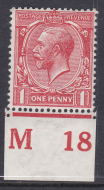 N16(-) 1d unlisted Rose Red Royal Cypher Control M 18 Imperf UNMOUNTED MINT