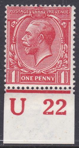 N16(2) 1d Deep Bright Carmine Red Royal Cypher U23 Imperf MOUNTED MINT