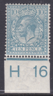 N31(-) 10d Bright Turquoise Blue Royal Cypher control H16 Imperf MOUNTED MINT