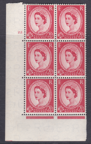 2½d Wilding Tudor Wmk Cylinder 22 Dot perf type A(E I) UNMOUNTED MINT MNH
