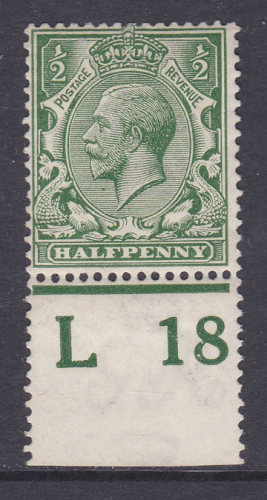 ½d Royal Cypher Control L18 perf MOUNTED MINT