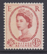 S98b 4½d Wilding Typo 8mm band at left - Typo - UNMOUNTED MINT