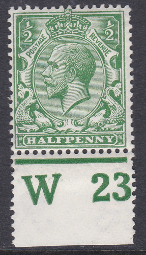 ½d Royal Cypher Control W23 perf MOUNTED MINT