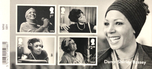 2023 Dame Shirley Bassey barcode miniature sheet UNMOUNTED MINT