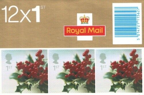 LX23 2002 Christmas Barcode Booklet -  12 x 1st Class - No Cylinder