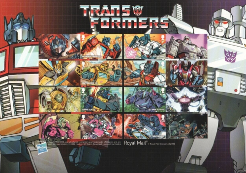 LS143 GB 2022 Transformers smiler sheet UNMOUNTED MINT
