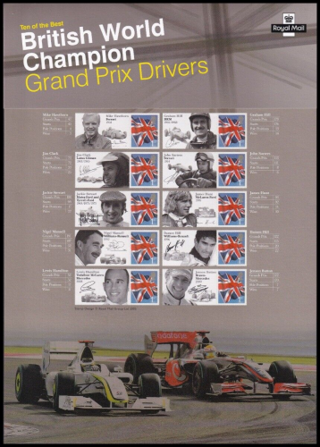 CS-09 2009 British World Champion Grand Prix drivers Smiler Sheet U M