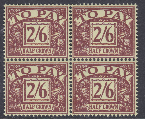 Sg D65wi 2 6 QE II Multi Crowns Postage Due Wmk Inverted blck 4 UNMOUNTED MINT