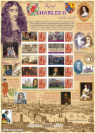 History of britain 60 2010 BC-308 Charles II Smiler sheet UNMOUNTED MINT