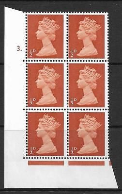 Sg 723 1 2d Pre-decimal Machin mis-perf cyl block UNMOUNTED MINT MNH