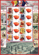 History of Britain 25 2008 90th anniv world war I no.753 sheet U M