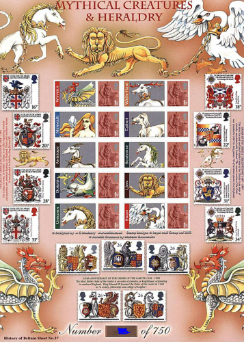 BC-220 History of Britain 37 2009 Mythical Creatures no. 416 sheet U M