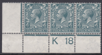 N23(-) 4d Deep Bluish grey Green K18 perf Wmk type III(3) mounted mint