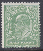 Sg 267 M3(1) Dull yellow green ½d Harrison perf 24 single Unmounted Mint