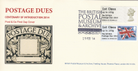 GB 2014 Post  Go - BPMA - Centenary Of Postage Due FDC Mint