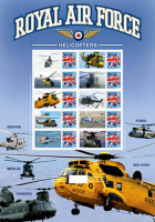 GBS118 Royal Air Force helicopters Customised Sheet no. 457 UNMOUNTED MINT